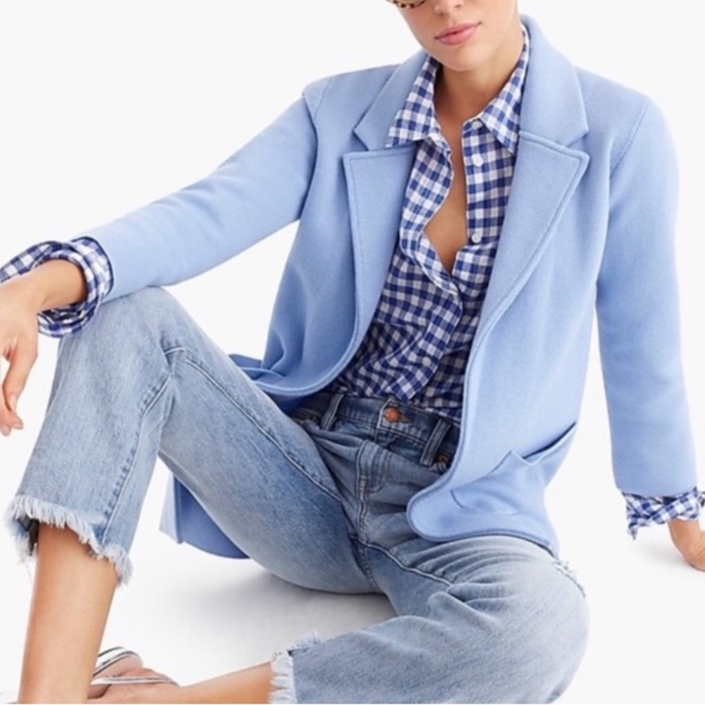 J. Crew Open Front Blazer in Cornflower Blue